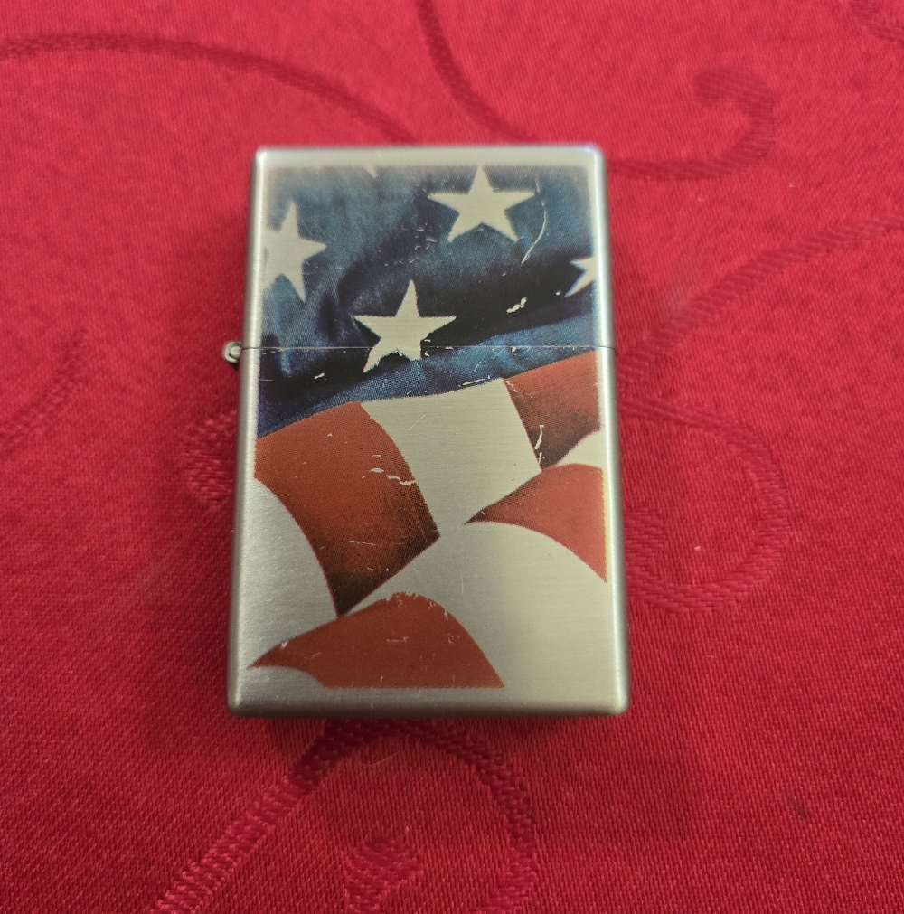 Patriotic Flag & 8-Ball Brushed Metal Lighters - Picture 10 of 16